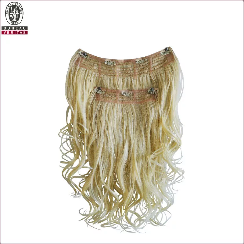 16inch Top grade good quality Brazilian virgin hair clip in hair extensions wholesale