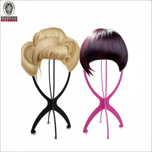 Portable Durable Plastic Folding Wig Holder Hairpieces Display Tool Stable Wig Stand Dryer